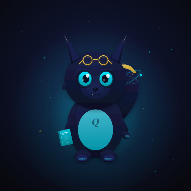 Quantum Fox — mascotte Core Matrix